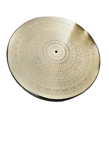 brass carved spice box with 9 containers and 1 spoon perfect for kitchen/gift item